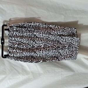Women's Pretty Little Thing Wrap Skirt 12 Black White Print Preowned